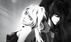 anime_wallpaper_black_white_love